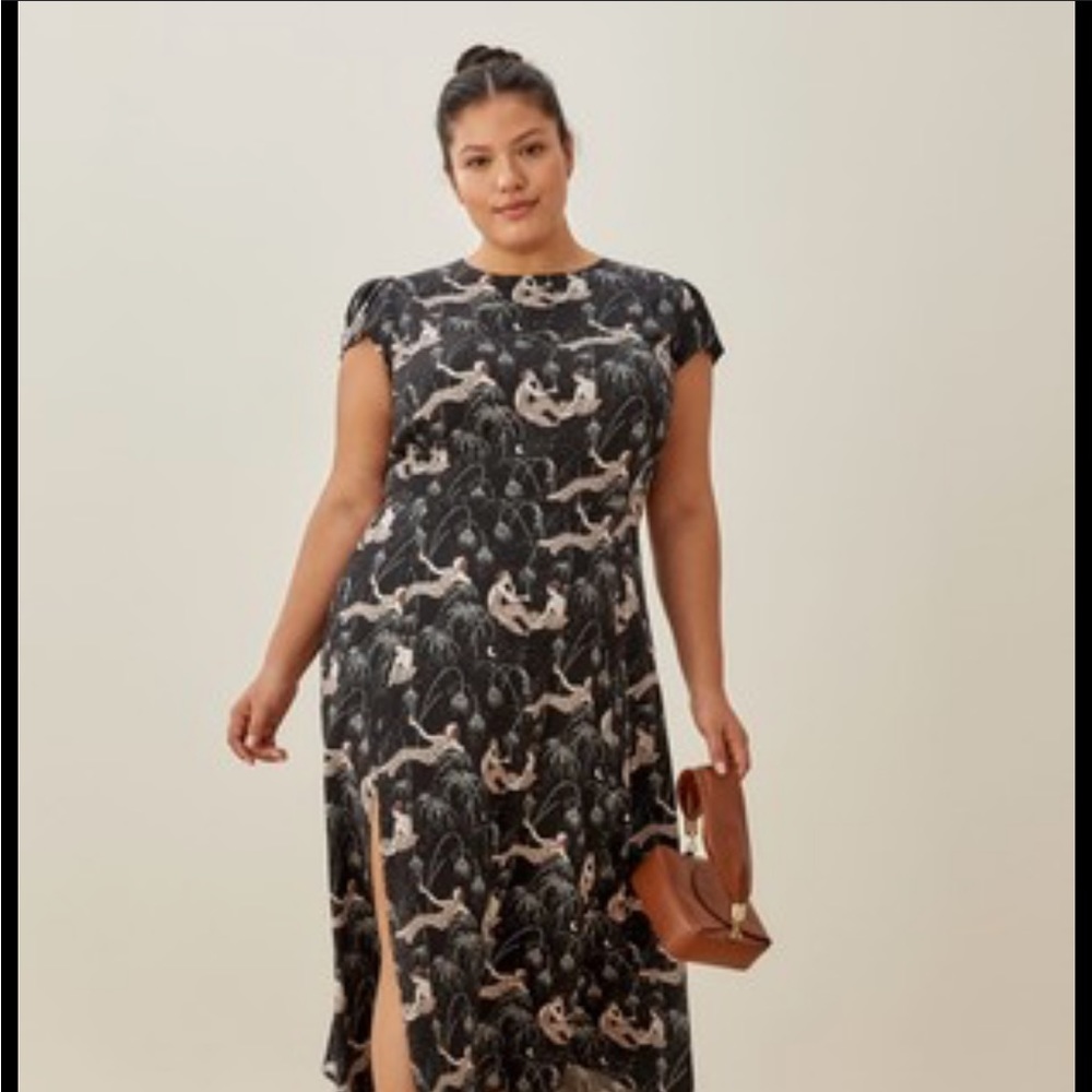 Reformation Gavin Dress Champagne Wishes Size 18